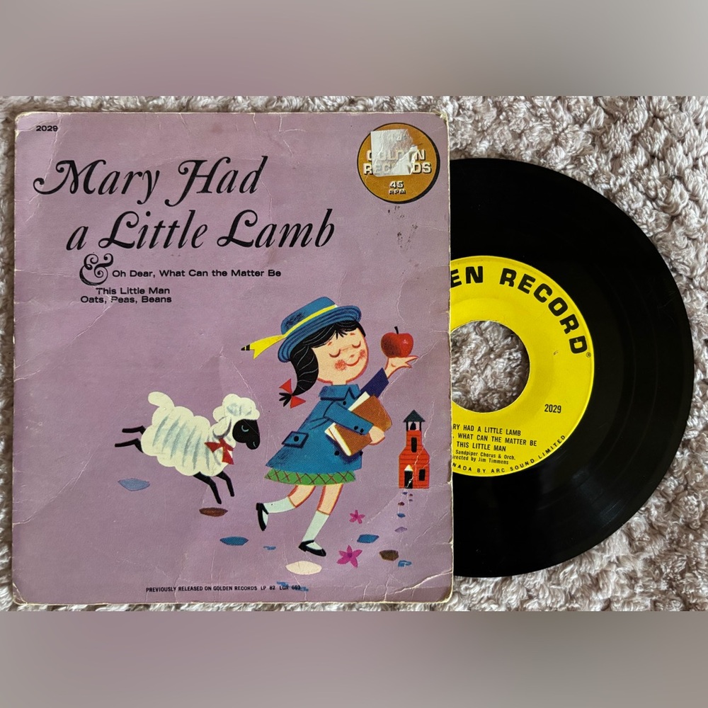Vintage Mary Had a Little Lamb Vinyl Golden Records